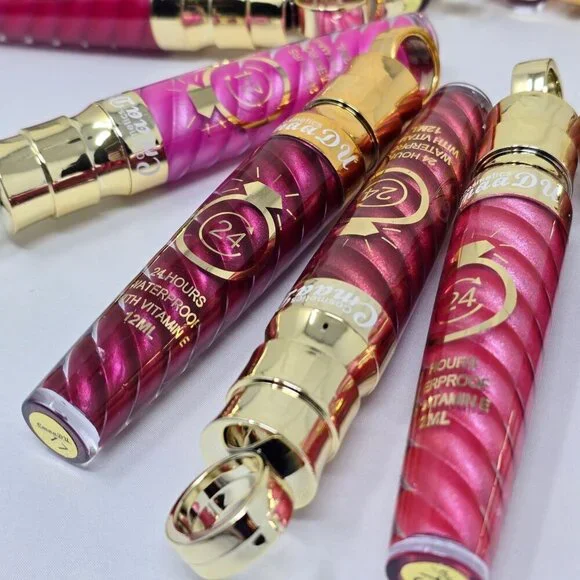 Cmaadu ✦ 17pc Waterproof Lipstick Vault ✦ Vitamin E 24HR Wear Swirl Design NWT - Picture 3 of 11